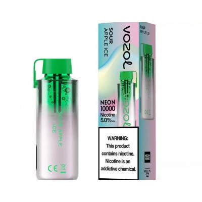 Vozol Neon 10000 Sour Apple İce(Ekşi Elma ve Buz) Vozol Neon 10000 Sour Apple İce(Ekşi Elma ve Buz)